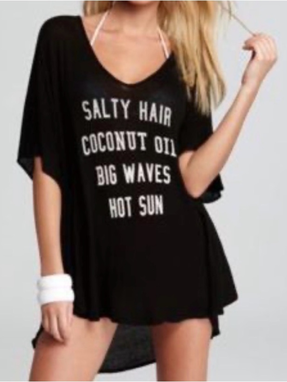 Wildfox Beach Cover-Up Tunic - Salty Hair Graphic